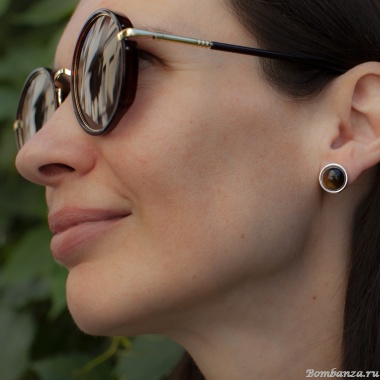 Пусеты Fiore Luna, TIGER EYE